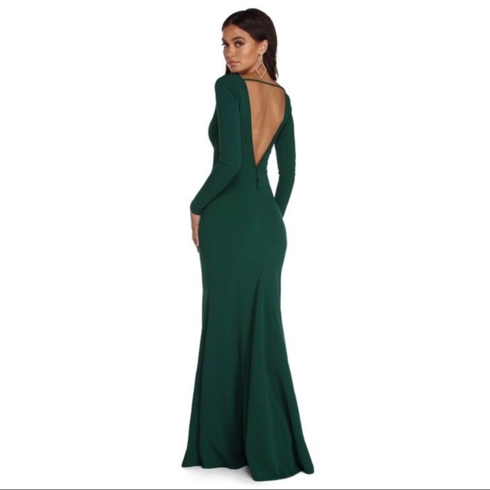 Evelyn Formal Button Crepe Dress